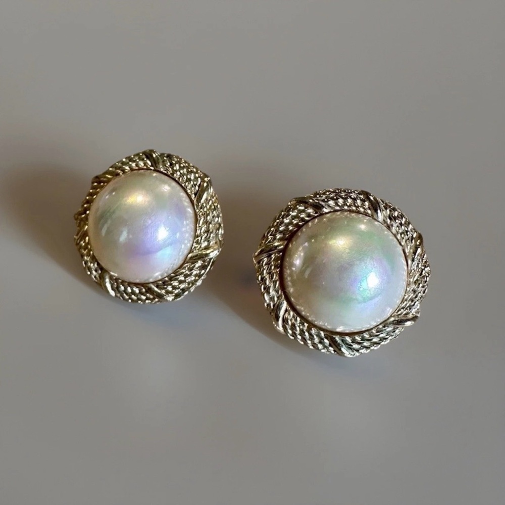 Dior Gold Plated and Pearl Rope Earrings - Picture 2 of 4